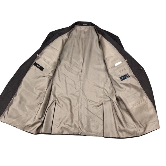 Hugo Boss Super 130s 100% Wool Grey Sports Coat Blazer Sz 44R - Picture 3 of 10